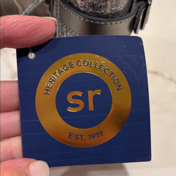 Stride Rite Steele Grey w Sparkle Ankle Boots toddler size 4 NWT - Picture 4 of 9